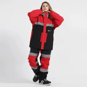 HOTIAN Couple Neon Glimmer Snow Jacket & Pants Set