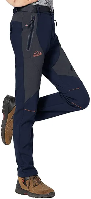New Rdruko Women's Waterproof Windproof Fleece Lined Warm Hiking Ski Snow Insulated Pants, Sz L!