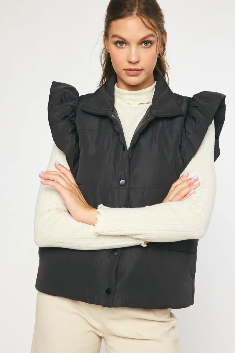 Puffer Vest in Black