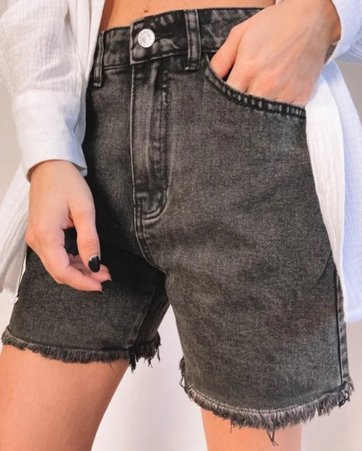 Summer High Waist Casual Chic Loose Jean Shorts