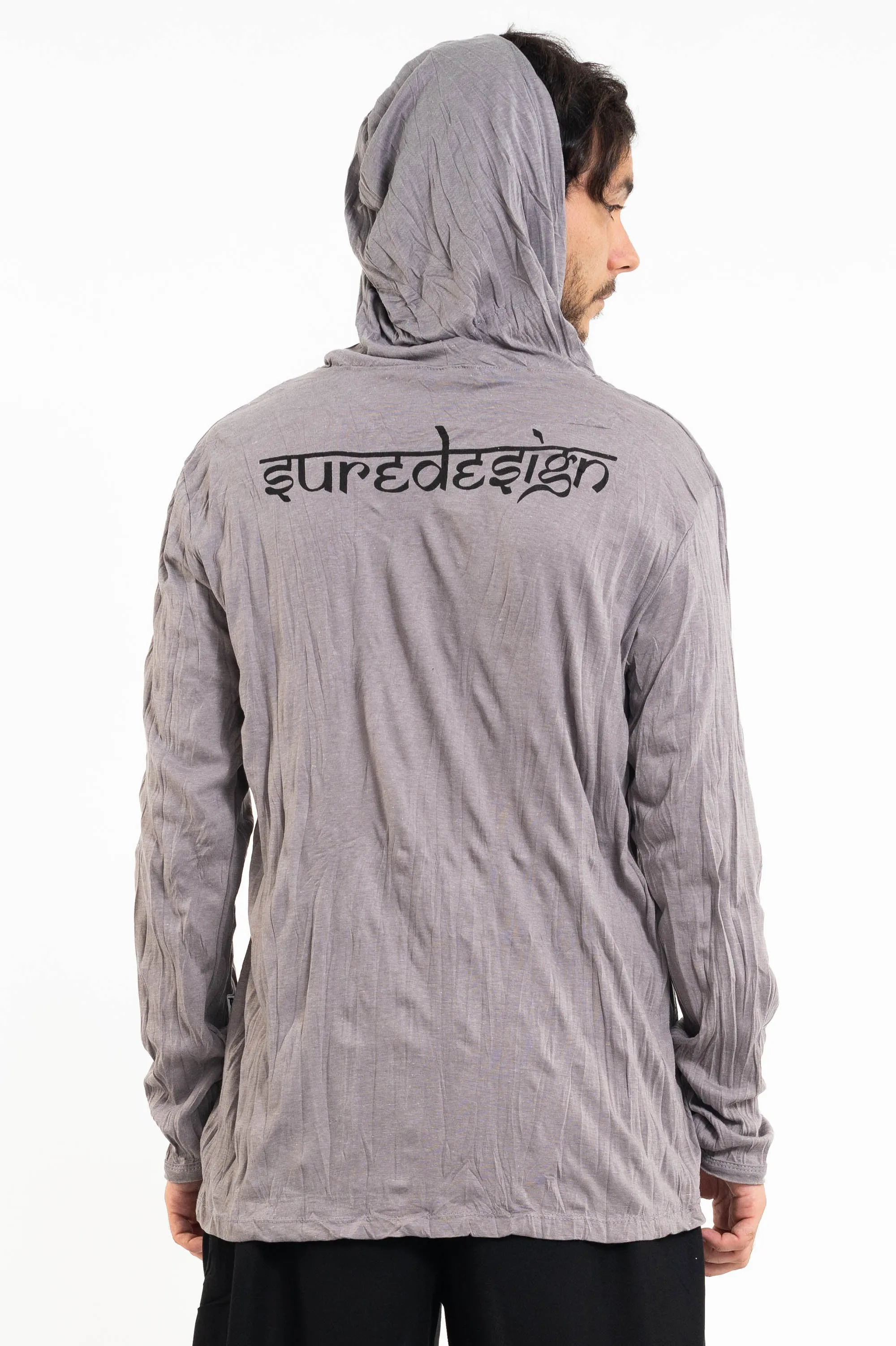 Unisex Sunflower Skull Hoodie in Gray