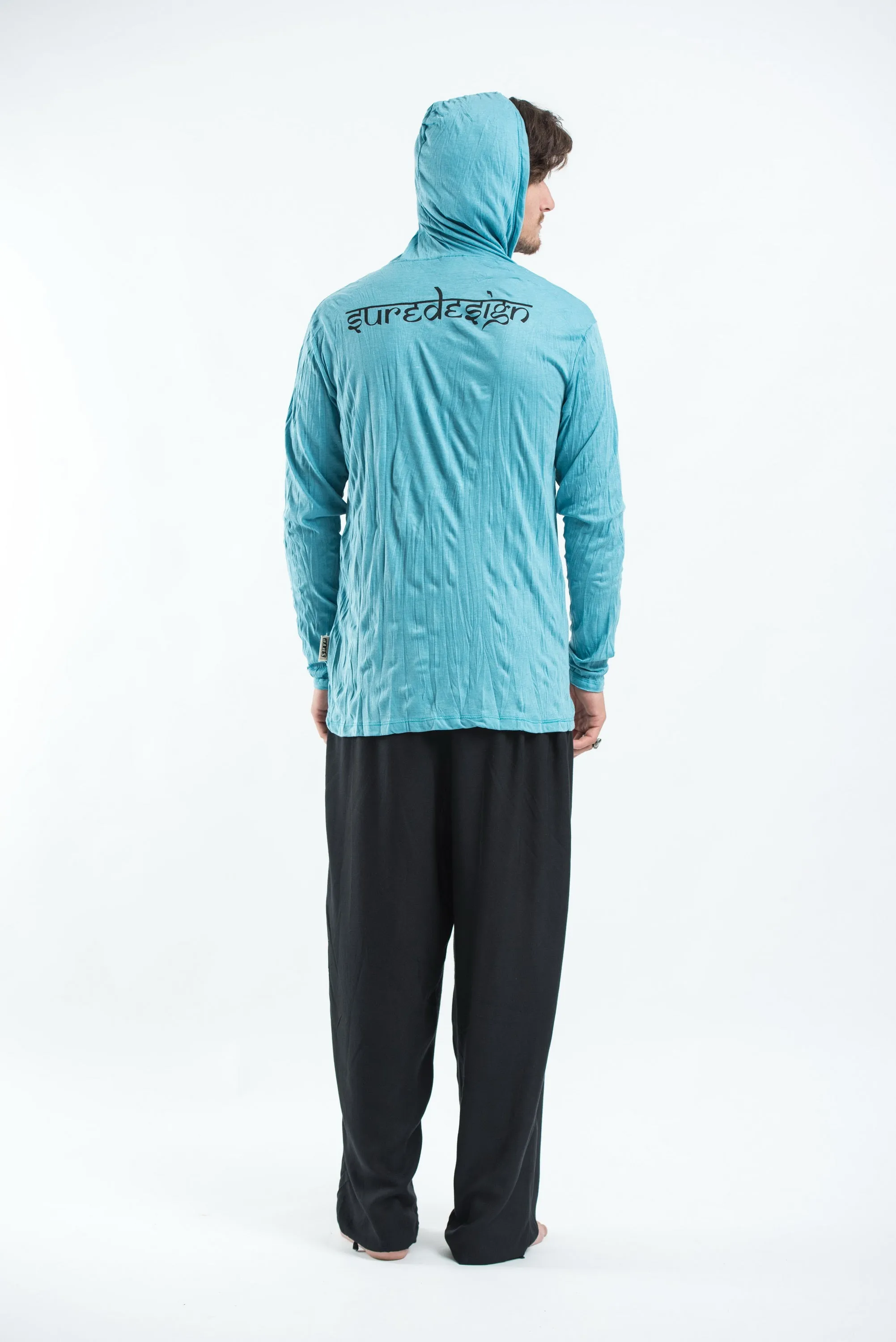 Unisex Thai Tattoo Hoodie in Turquoise