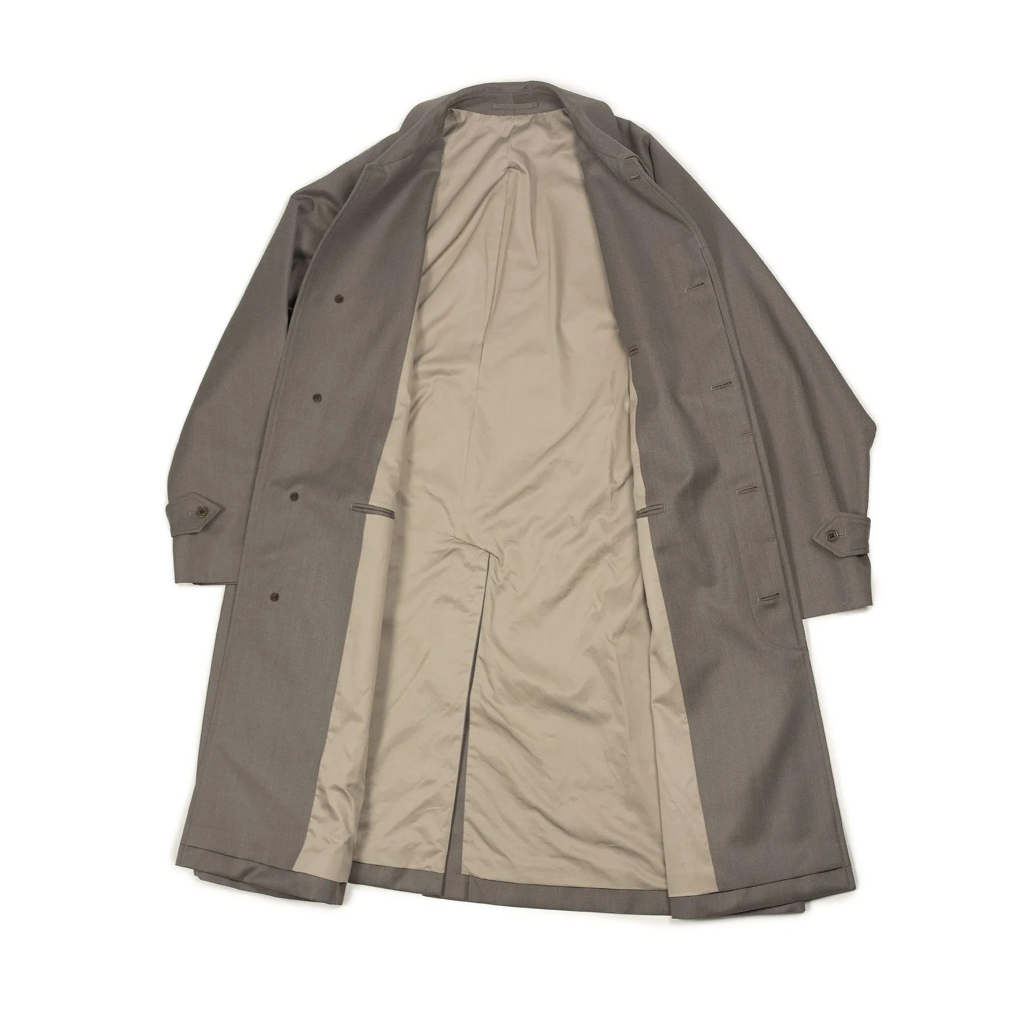 Walker coat in putty grey Britsh cavalry twill wool