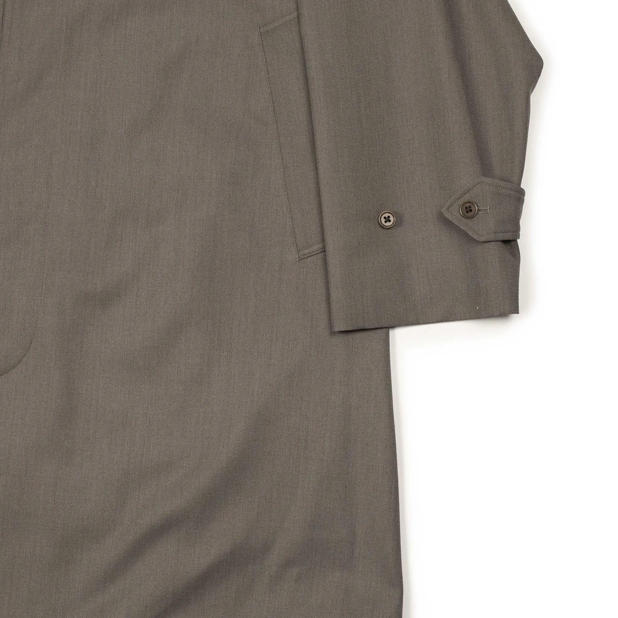 Walker coat in putty grey Britsh cavalry twill wool