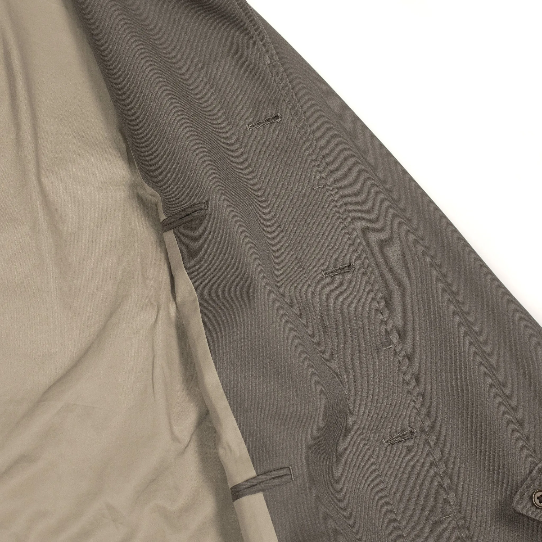 Walker coat in putty grey Britsh cavalry twill wool